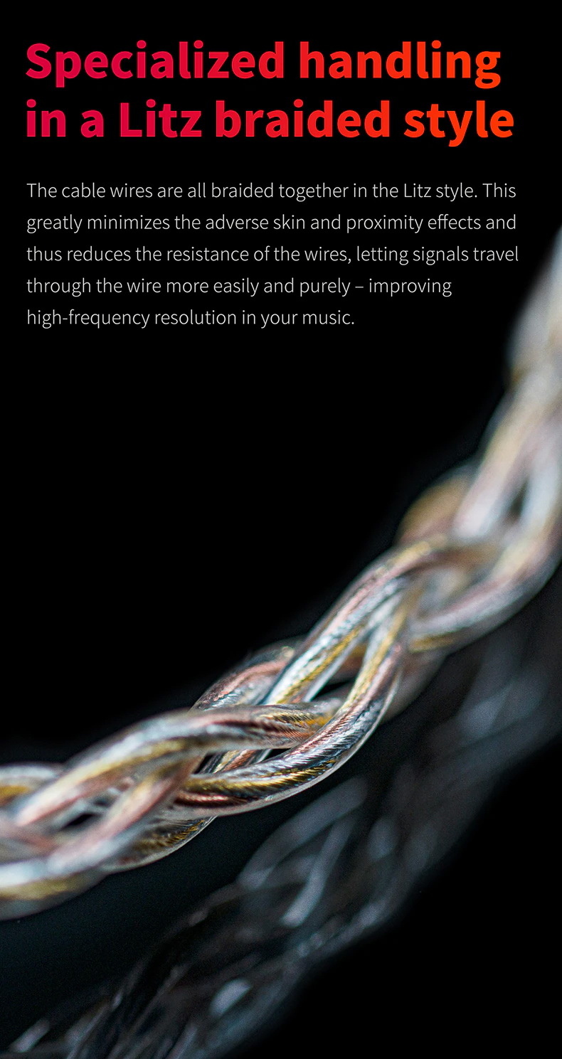 ขาย FiiO LC-RE PRO สายอัพเกรดหูฟังถักผสม ทอง, เงิน, ทองแดง ระดับเรือธง