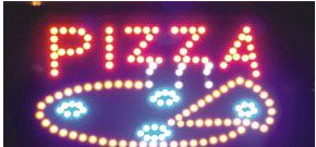 ป้ายไฟ LED PIZZA 48x25 cm. คุณภาพเกรด A