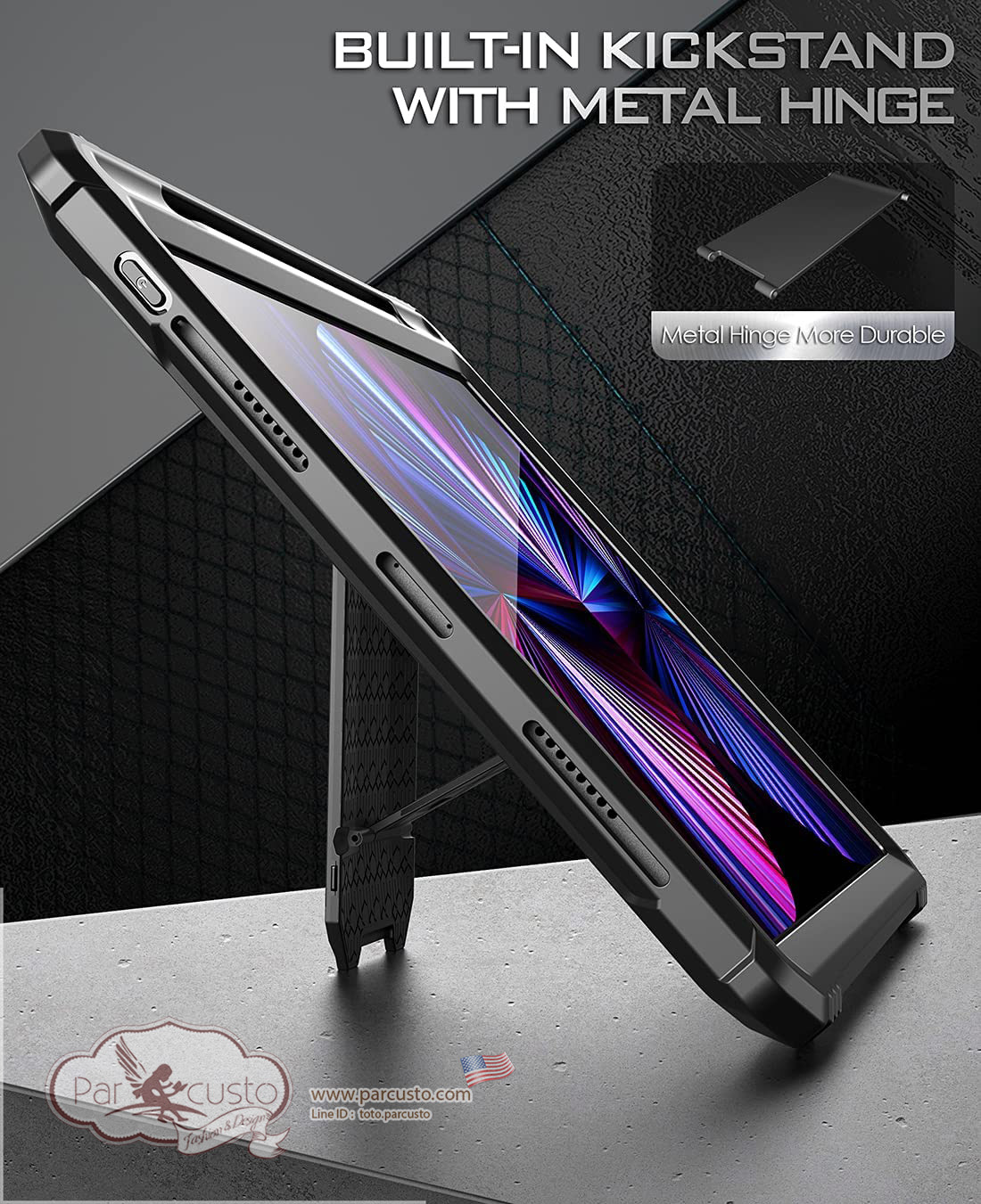 เคสกันกระแทก Apple iPad Pro 11 2021/2020/2018 [Revolution] จาก Poetic [Pre-order USA]