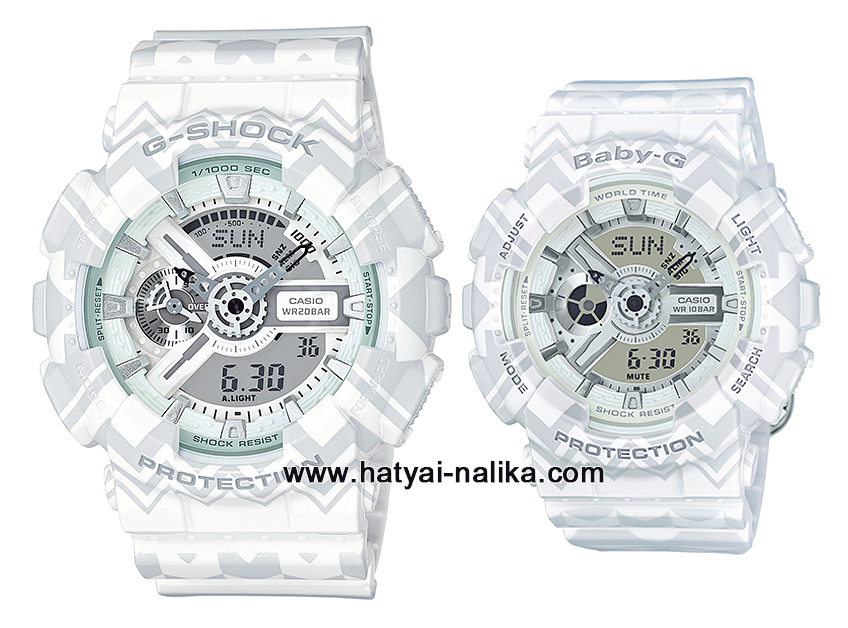 นาฬิกา คาสิโอ Casio G-Shock x Baby-G เซ็ตคู่รัก Tribal Pattern รุ่น GA-110TP-7A x BA-110TP-7A Pair set ของแท้ รับประกัน 1 ปี