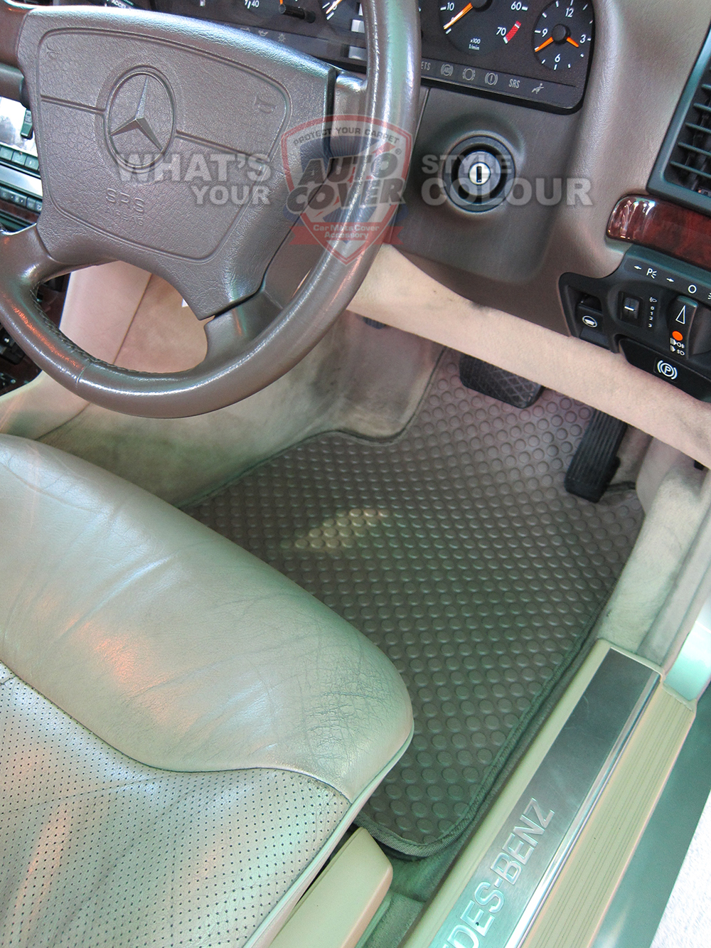 พรมปูพื้นรถยนต์ พรมกระดุม รถ MERCEDES BENZ S CLASS W140 ปี 1991-1998 ชุดพรมพื้น จำนวน 5 ชิ้น
