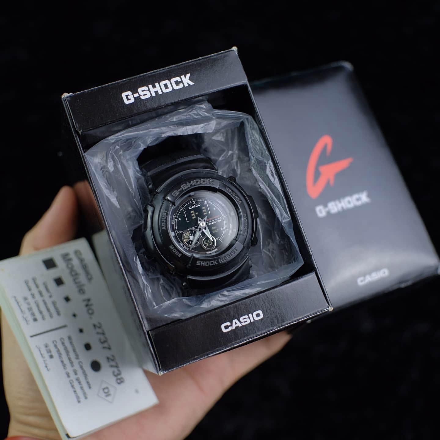 นาฬิกา คาสิโอ Casio G-Shock Standard Analog-Digital รุ่น G-301B-1A "G-Spike BLACK OUT" หายาก