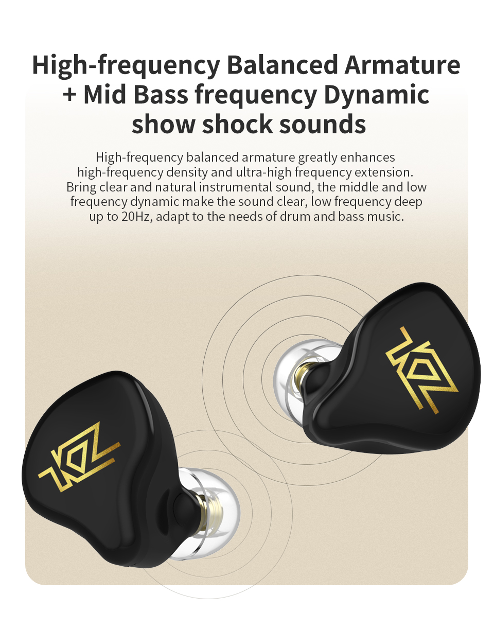 ขาย KZ T1 สุดยอดหูฟังทรูไวเลส TWS ไร้สายตัวแรกของค่าย KZ รองรับ Bluetooth 5.0