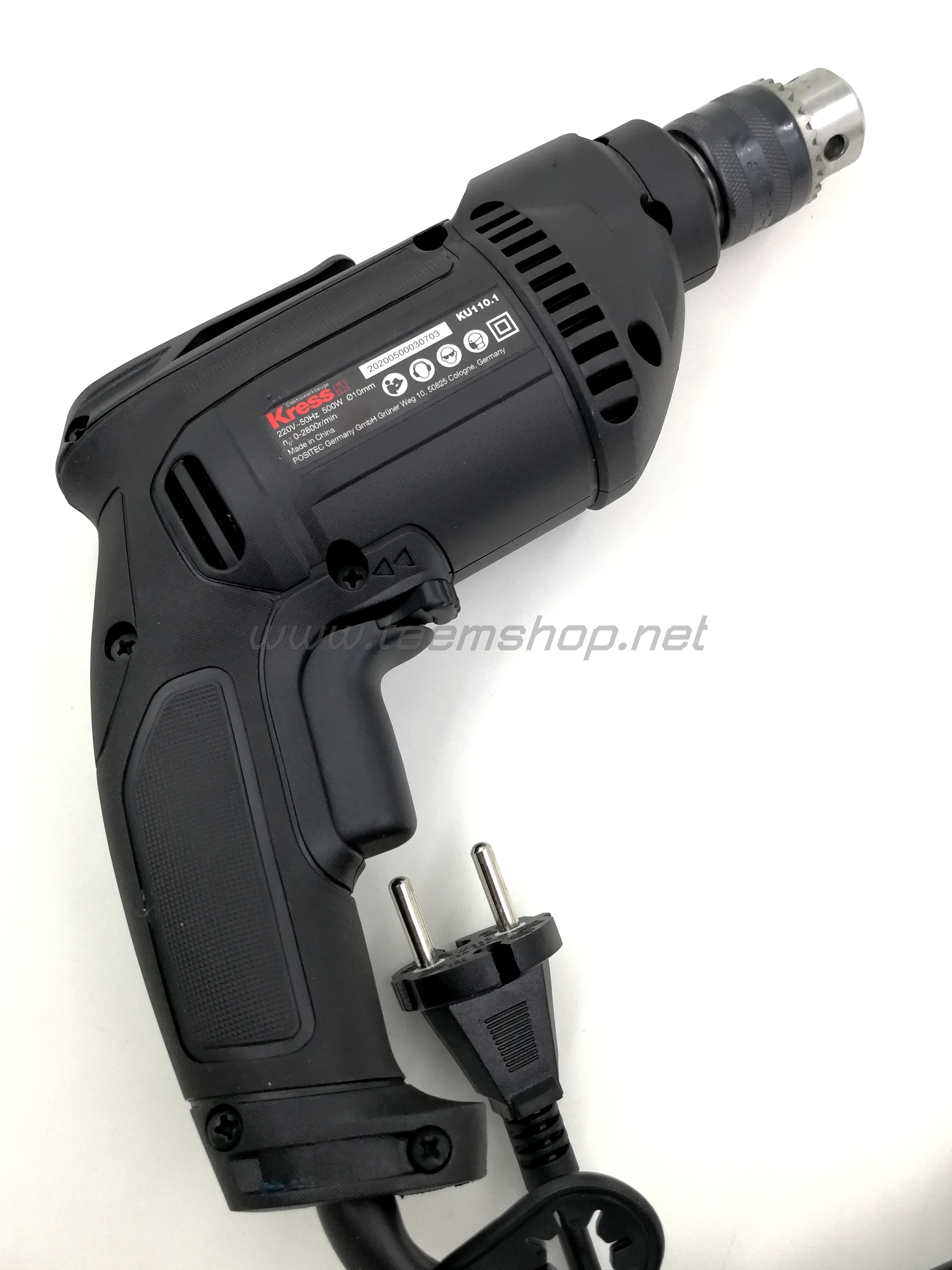 KRESS สว่านไฟฟ้า 10มม. KU110.1 500W. 3/8"