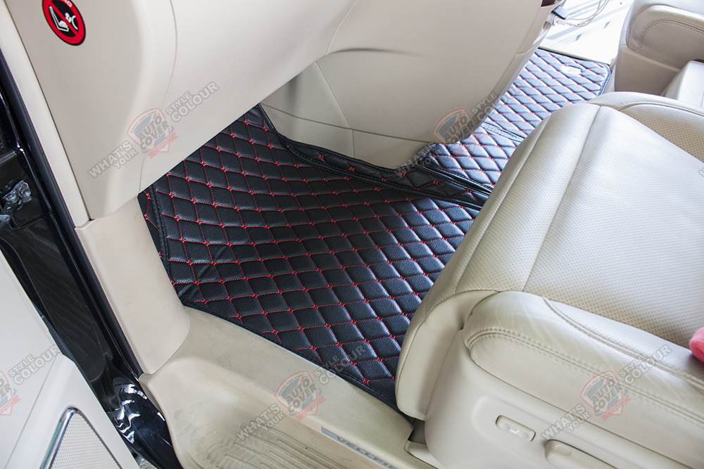 พรมปูพื้นรถยนต์ 6D รถ TOYOTA ALPHARD VELLFIRE ปี 2009-2015 (รางซ้ายขวาเดี่ยว) พรมรถยนต์ ชุดเต็มคัน จำนวน 6 ชิ้น