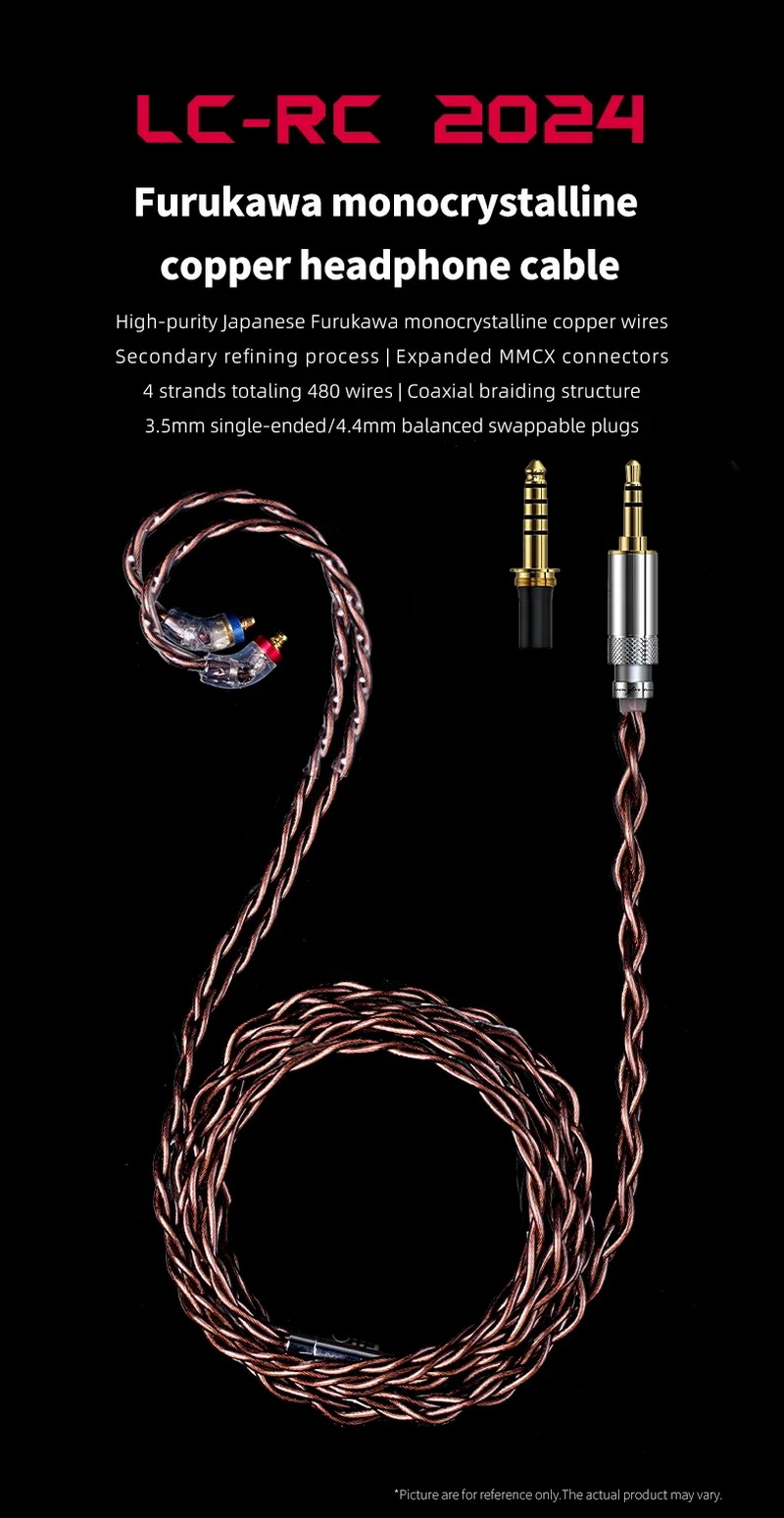 FiiO LC-RC 2024 รุ่นใหม่ปี 2024 สายอัพเกรดหูฟังทองแดงผลึกเดี่ยว Furukawa ถอดเปลี่ยนปลั๊กได้ ประกันศูนย์ไทย