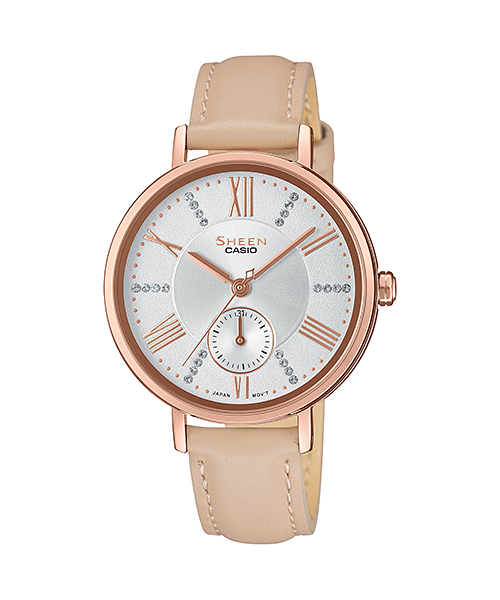 นาฬิกา คาสิโอ Casio SHEEN MULTI-HAND SHE-3066 series รุ่น SHE-3066PGL-7B ของแท้ รับประกัน1ปี