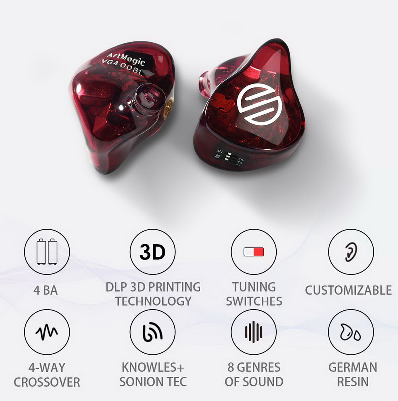 ขาย หูฟัง CIEM BGVP VG4 หูฟังหล่อหู 4 ไดรเวอร์ 4BA รองรับ Hi-Res ประกันศูนย์ไทย