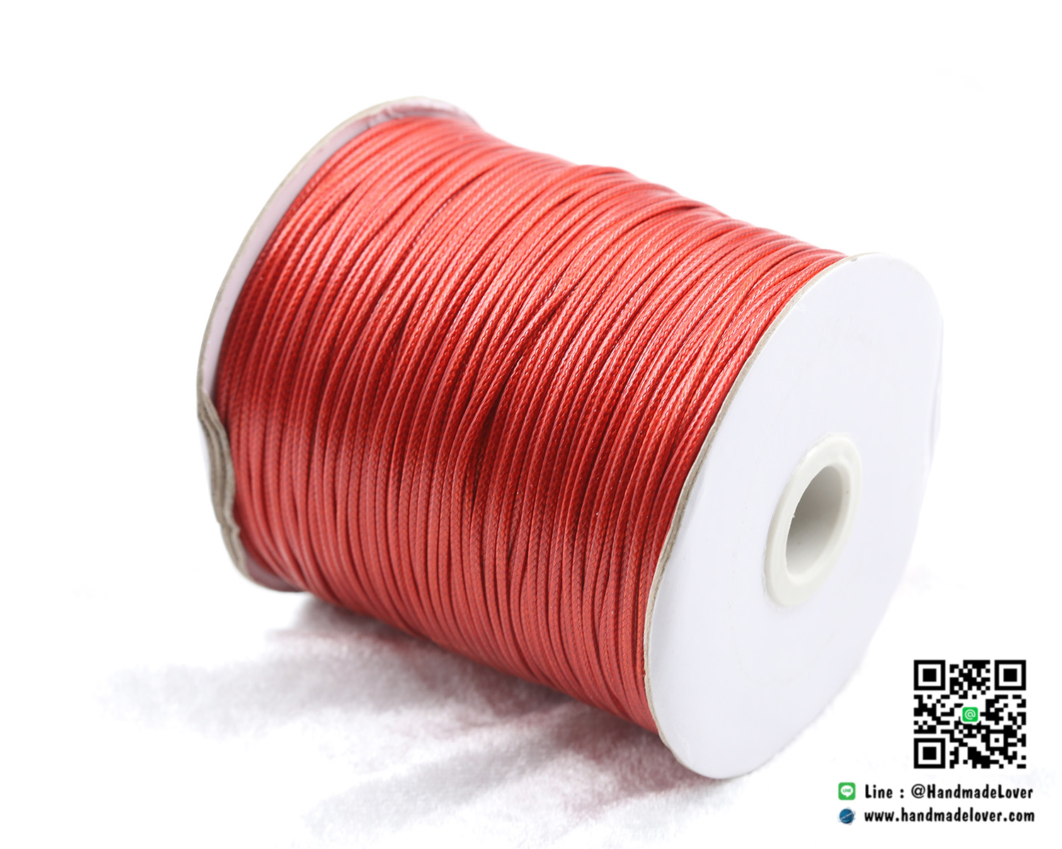เชือกคอตตอนเกาหลี ขนาด 1-2 mm. สีแดง
