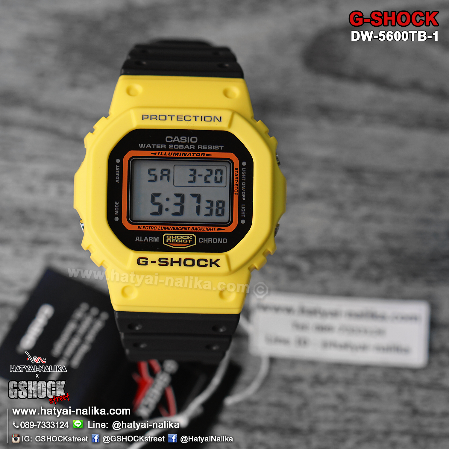 นาฬิกา Casio G-Shock Limited DW-5600TB ThrowBack 1983 series รุ่น DW-5600TB-1 ของแท้ รับประกัน1ปี