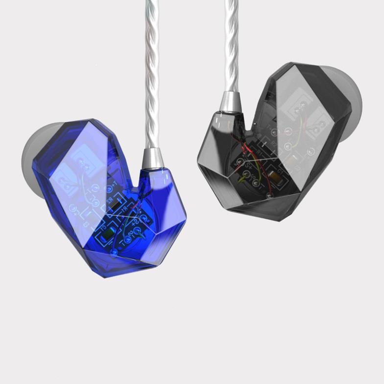 ขาย หูฟัง TTPOD T2 สีน้ำเงินใส สุดยอดหูฟังระดับเทพ 3 driver Hybrid (2BA 1 Dynamic) เสียงดี สายถักไม่พันกัน