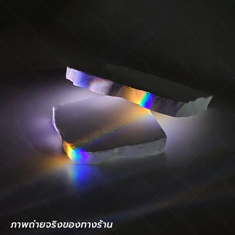 แท่งปริซึมแก้ว ปริซึมสามเหลี่ยม กระจายแสงสีรุ้ง หักเหแสง Triangular Glass Prism มีหลายขนาดให้เลือก