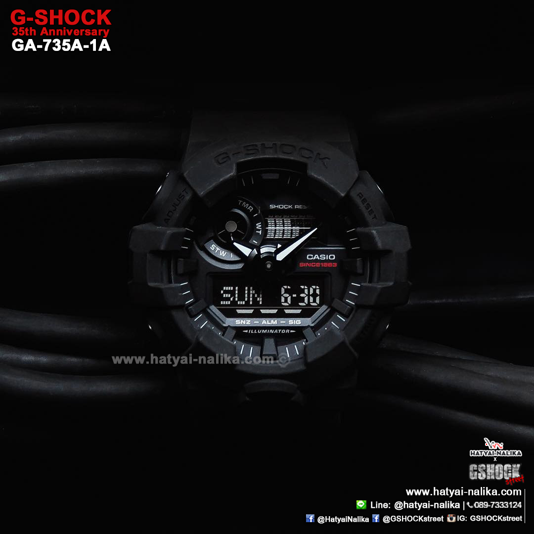 นาฬิกา Casio G-Shock 35th Anniversary Limited Edition BIG BANG BLACK series รุ่น GA-735A-1A ของแท้ รับประกัน1ปี