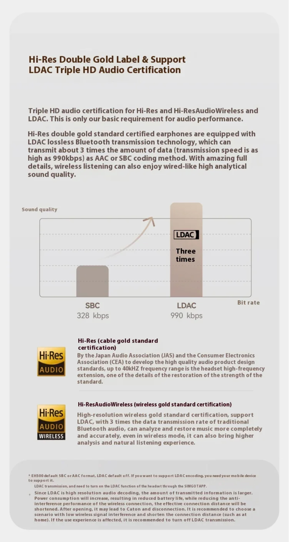 Simgot EH500 หูฟังไฮไฟเกมมิ่งเฮดโฟนไร้สาย รองรับบลูทูธ 5.4, LDAC, Dual Hi-Res ประกันศูนย์ไทย