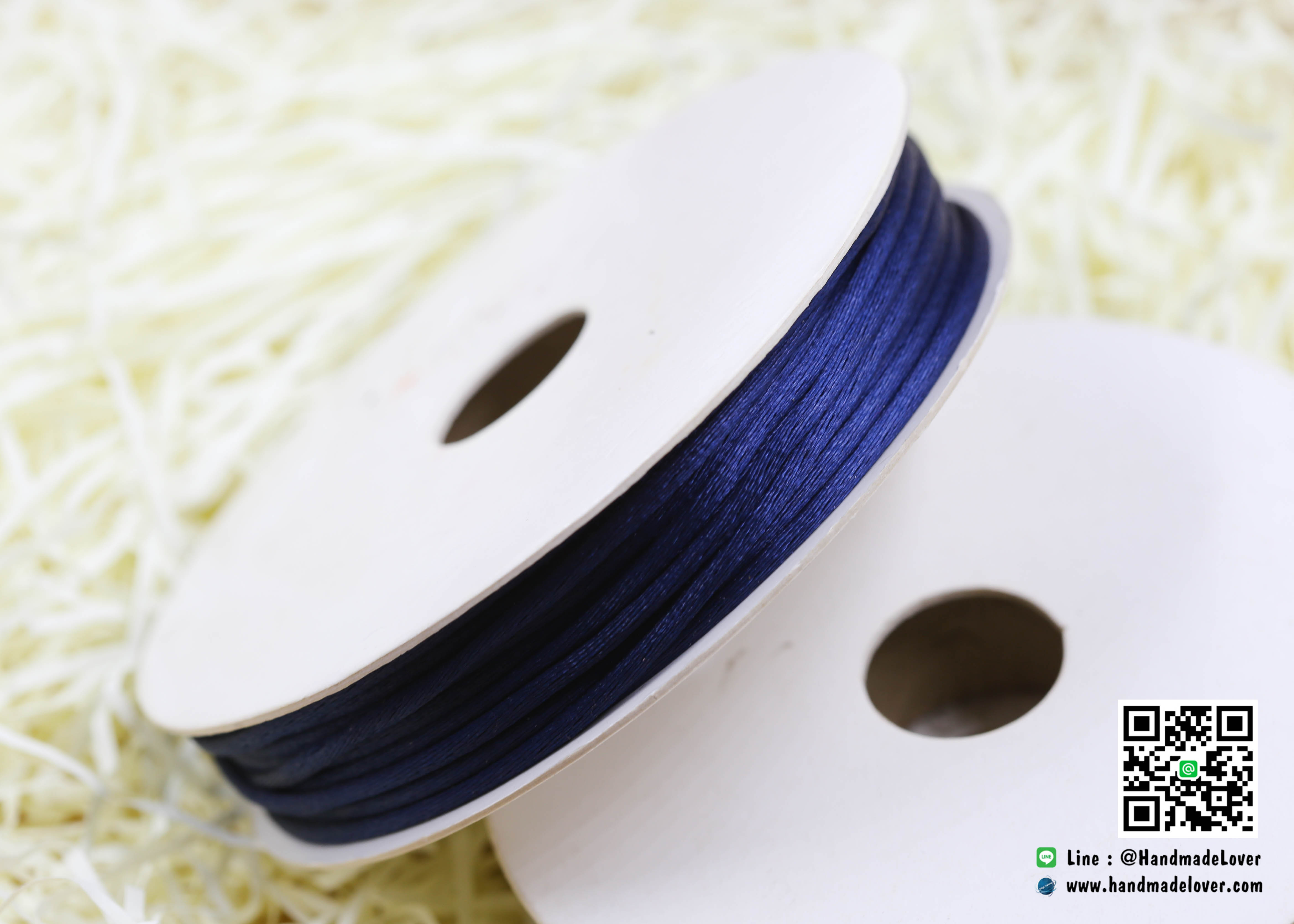 เชือกหางหนู สีน้ำเงิน [25] ขนาด 2 มิล [อย่างดี เนื้อนุ่ม]
