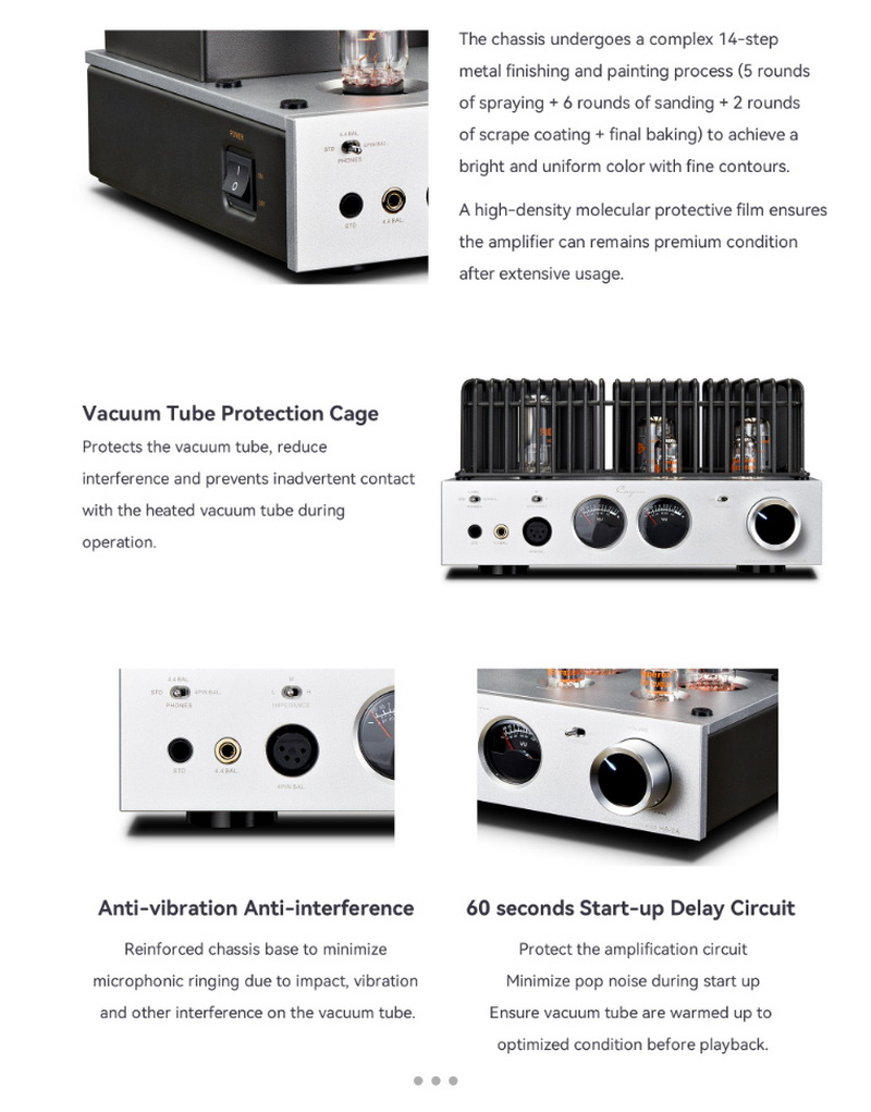 Cayin HA-2A แอมป์หูฟังหลอดแก้วสูญญากาศ NOS วินเทจทั้งหมด แบบตั้งโต๊ะ กำลังขับสูง ประกันศูนย์ไทย