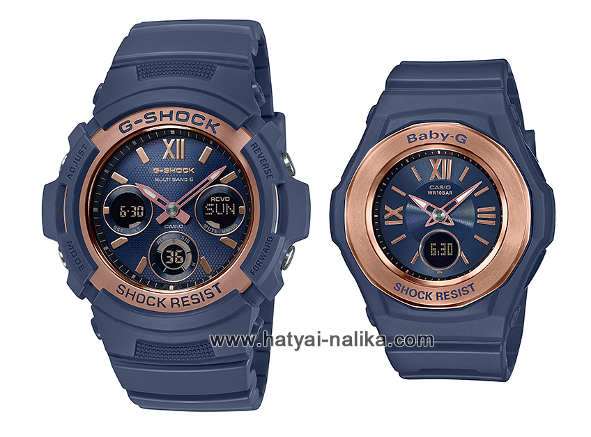 นาฬิกา คาสิโอ Casio G-Shock x Baby-G SETคู่รัก Preciuos Heart Selection 2019 รุ่น AWG-M100SNR-2A x BGA-1050NR-2B (วางขายในญีปุ่นเท่านั้น) ของแท้ รับประกัน 1 ปี