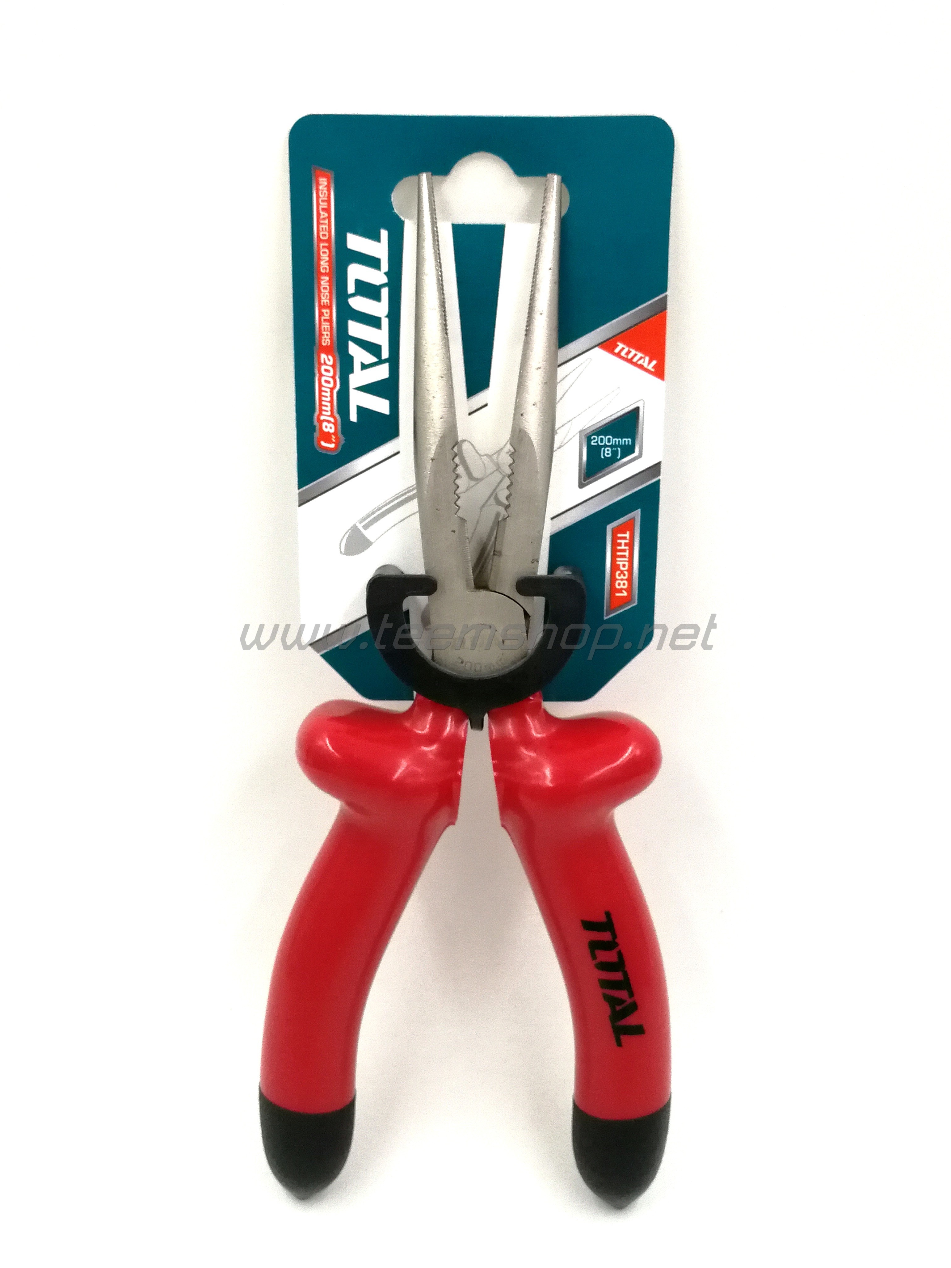 TOTAL คีมปากแหลม 8" ด้ามหนา THTIP381