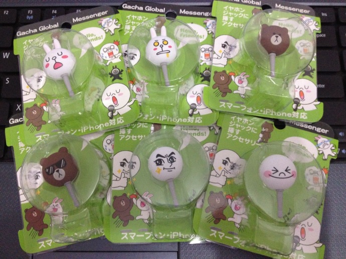 [ชุด6ตัว]ขาย LINE จุกปิดหูฟัง จุกกันน้ำ จุกกันฝุ่น สำหรับมือถือ เครื่องเล่นMP3 เครื่องเกม ลายตัวละครน่ารักจาก LINE ราคาเบาๆแค่ 99 บาท