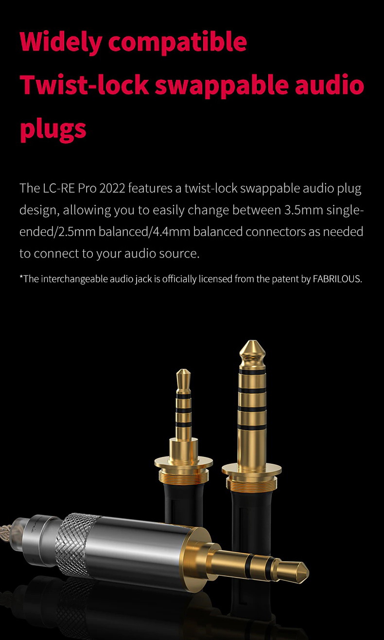 FiiO LC-RE Pro 2022 สายอัพเกรดหูฟังแบบ tri-metallic สามธาตุ ประกันศูนย์ไทย