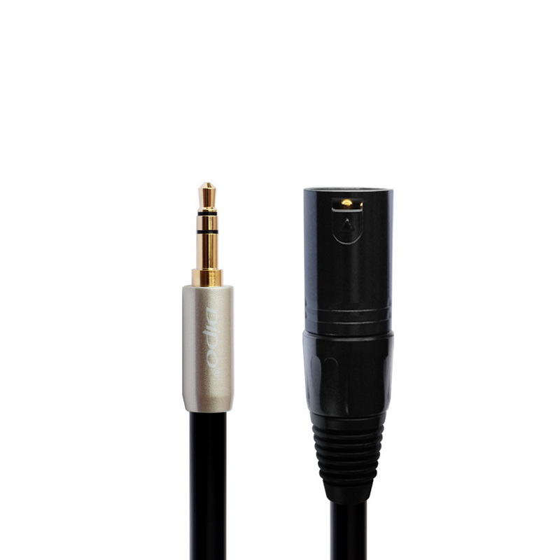 X-Tips Dipo สาย XLR ตัวผู้เป็น 3.5MM สายสัญญาณเสียงสำหรับ ไมโครโฟน