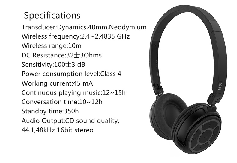 ขาย SoundMagic BT30 เฮดโฟนพกพา รองรับบลูทูธ 4.0 เสียงคมชัด น้ำหนักเบา พกพาง่าย