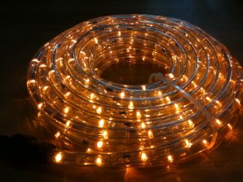 ไฟท่อ LED 3 สายแบน สีเหลือง 10 เมตร มีคอนโทรล