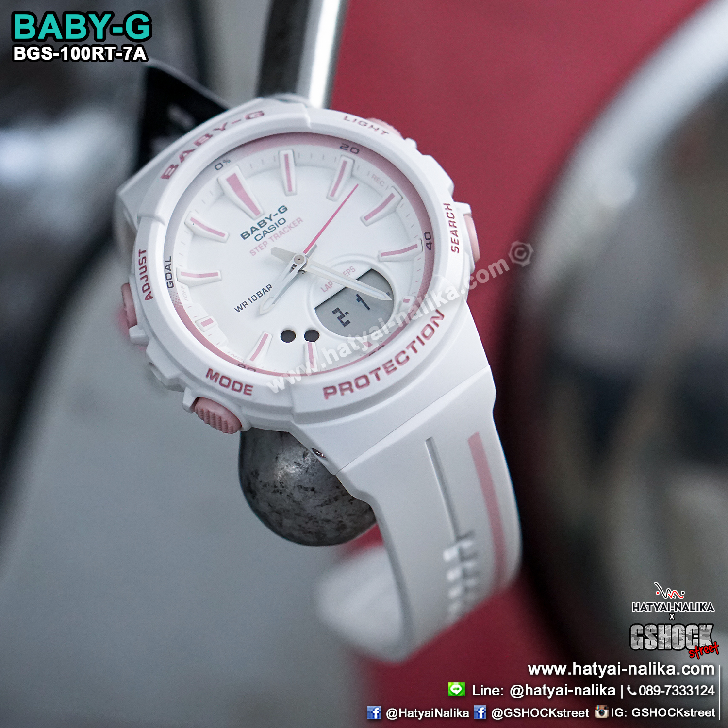 นาฬิกา Casio Baby-G for Running BGS-100RT Running Trendy series รุ่น BGS-100RT-7A ของแท้ รับประกัน1ปี