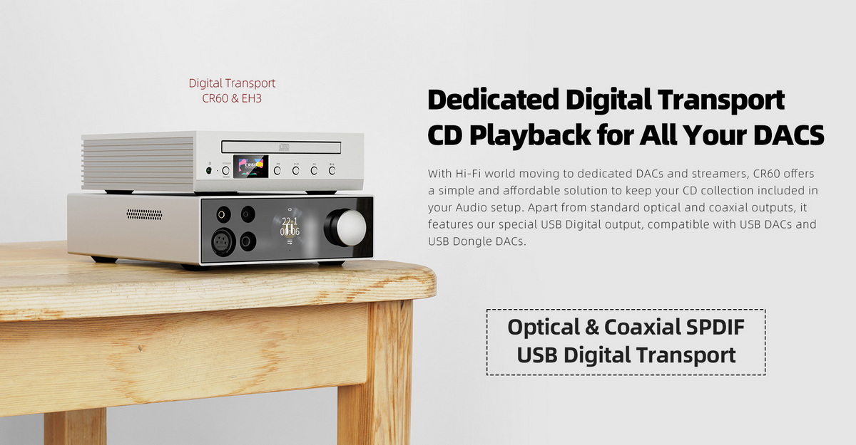 Shanling CR60 เครื่องเล่น CD สุดคุ้ม RIP CDได้ หัวอ่าน Sanyo HD850 ประกันศูนย์ไทย