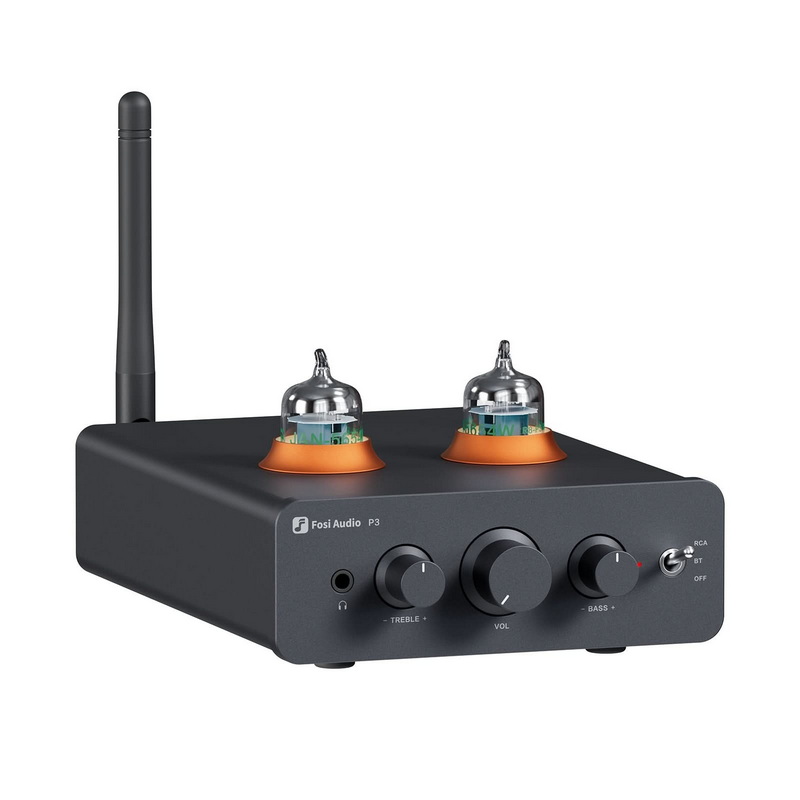 Fosi Audio P3 ปรีแอมป์หลอด 5654W x2 ปรับ Bass Treble ได้ สำหรับเครื่องเสียงบ้านหรือชุดหูฟัง ประกันศูนย์ไทย