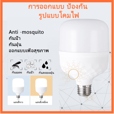 หลอดไฟ HS โคมไฟติดผนัง หลอดไฟแอลอีดี ประหยัดพลังงาน หลอดไฟ LED Bulb Light ทรงกระบอก 85w-30w ใช้กับขั้วหลอดไฟ E27