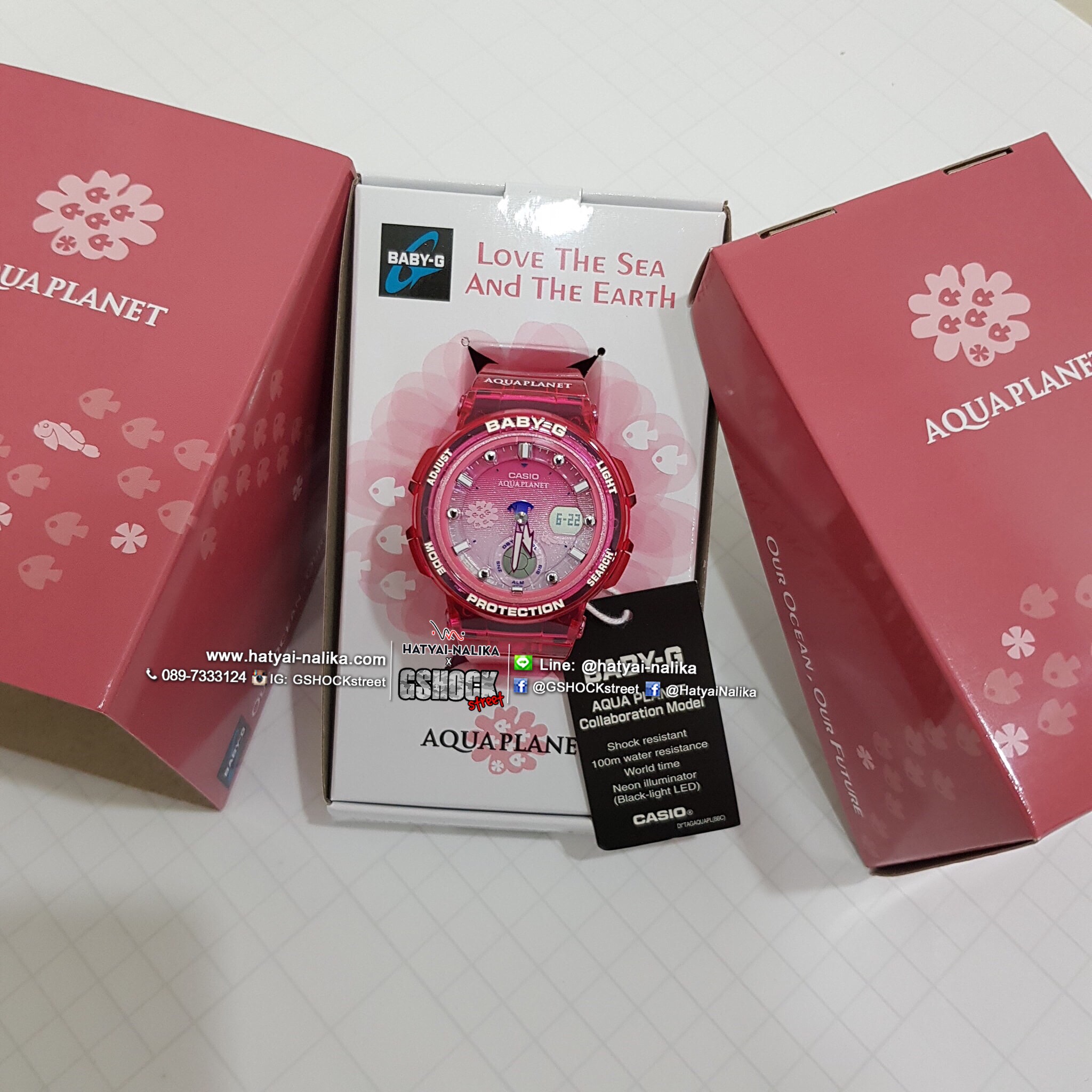 นาฬิกา Casio Baby-G Limited Love the sea and The Earth 2019 AQUA PLANET รุ่น BGA-250AQ-4A ของแท้ รับประกัน1ปี