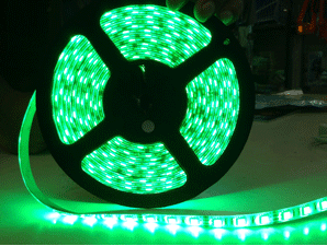 ไฟริบบิ้นสีเขียว LED 60 ดวง 5M 12V