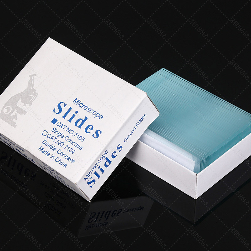 กระจกสไลด์ Microscope แบบ 1 หลุม Single Concave