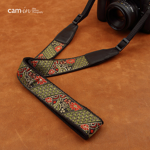 สายคล้องกล้องลายถักยูกาตะทอง cam-in Ukata Gold