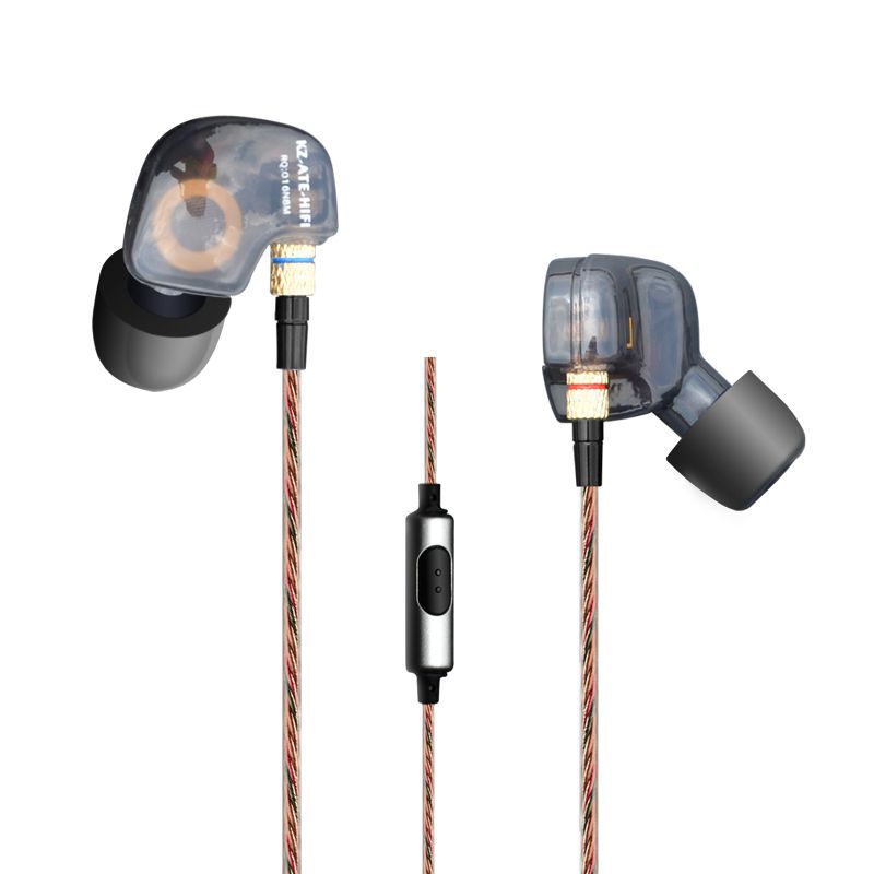 ขาย หูฟัง KZ ATE (สีดำใสมีไมค์ในตัว) หูฟัง อินเอียร์ In-ear รุ่นใหม่ Super Bass ตัดเสียงรบกวนได้ดี คุณภาพระดับ military-grade รองรับ Mobile Phone iOS Android