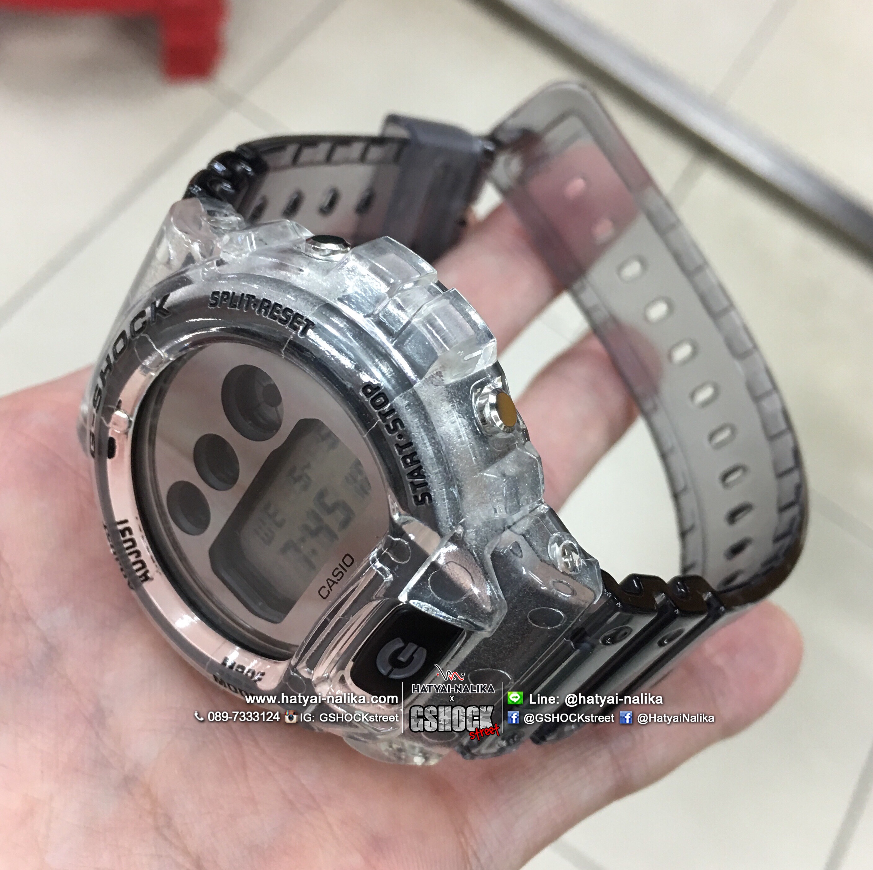 นาฬิกา Casio G-Shock Special color SKELETON series รุ่น DW-6900SK-1 ของแท้ รับประกัน1ปี