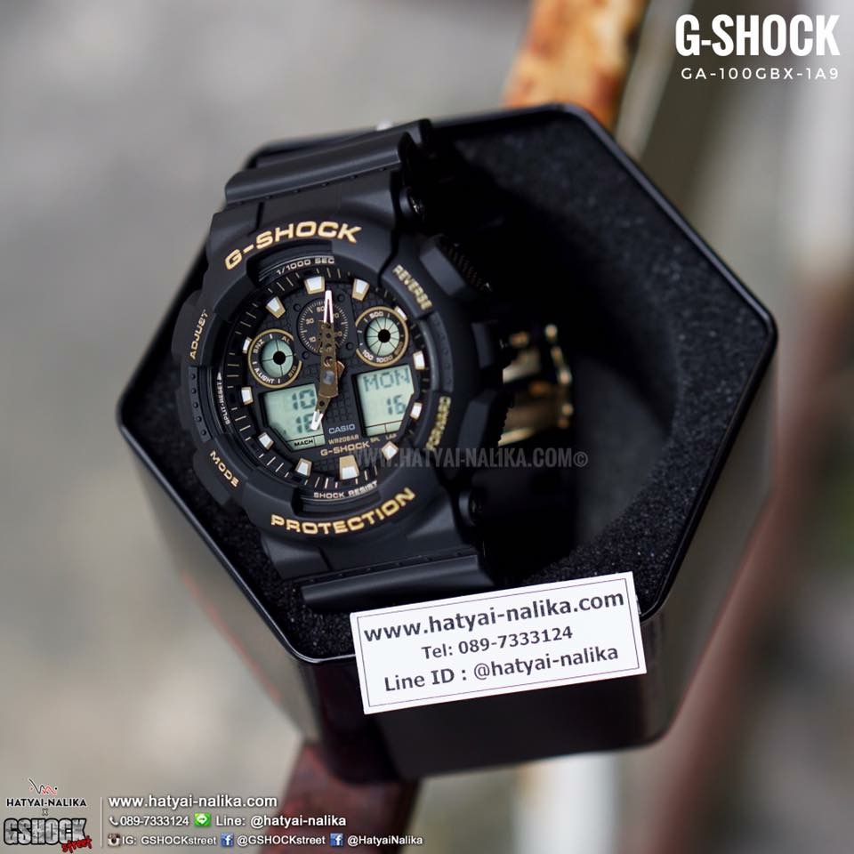 นาฬิกา Casio G-Shock Special Color BLACK&GOLD XTRA Color series รุ่น GA-100GBX-1A9 ของแท้ รับประกัน1ปี