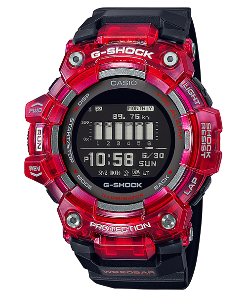 นาฬิกา Casio G-Shock G-SQUAD Step Tracker GBD-100SM Skeleton Bezel series รุ่น GBD-100SM-4A1 ของแท้ รับประกัน1ปี