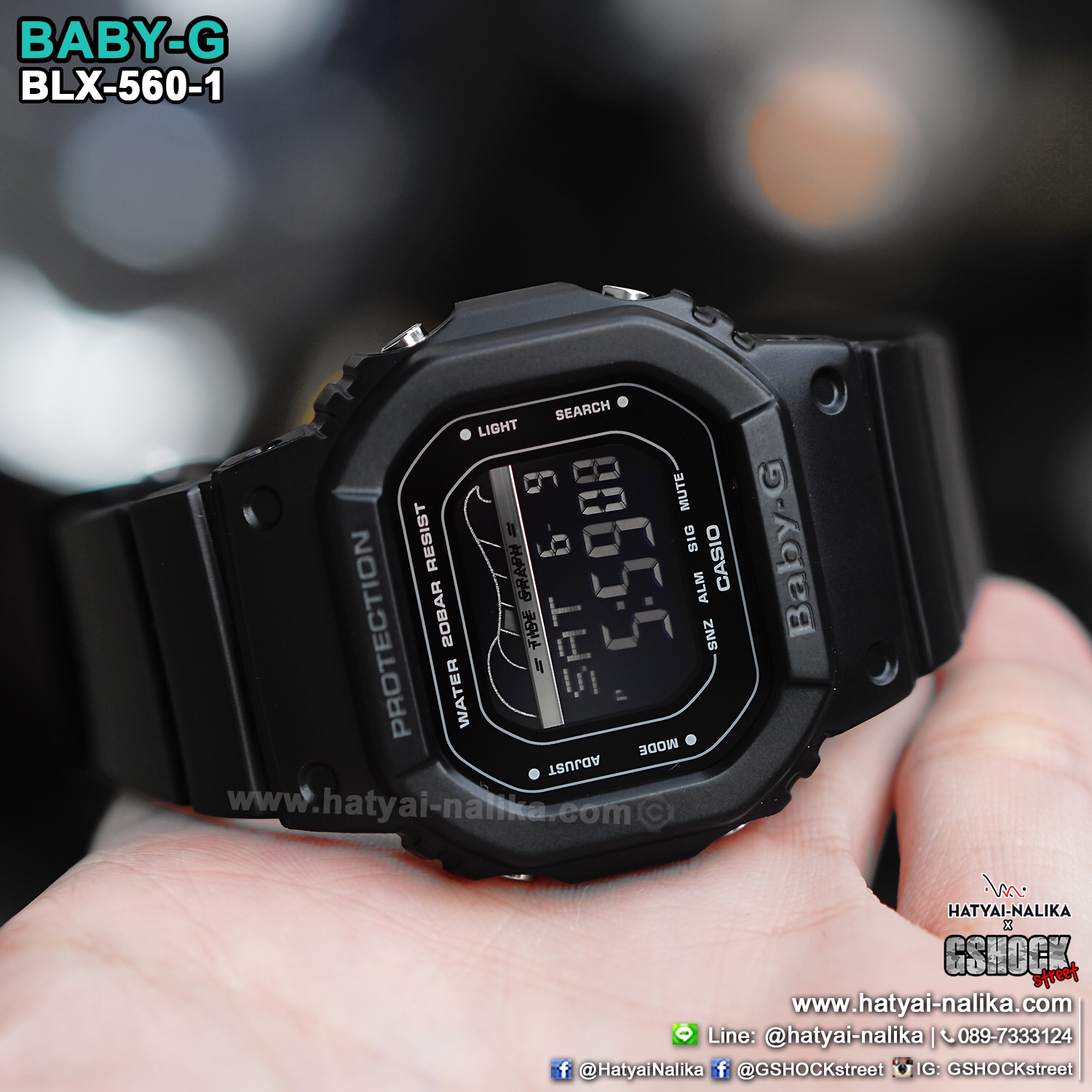 นาฬิกา Casio Baby-G G-LIDE รุ่น BLX-560-1 (สี black crayon) ของแท้ รับประกัน1ปี