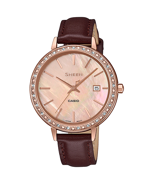 นาฬิกา คาสิโอ Casio SHEEN 3-HAND Analog SHE-4052 series รุ่น SHE-4052PGL-4A ของแท้ รับประกัน1ปี