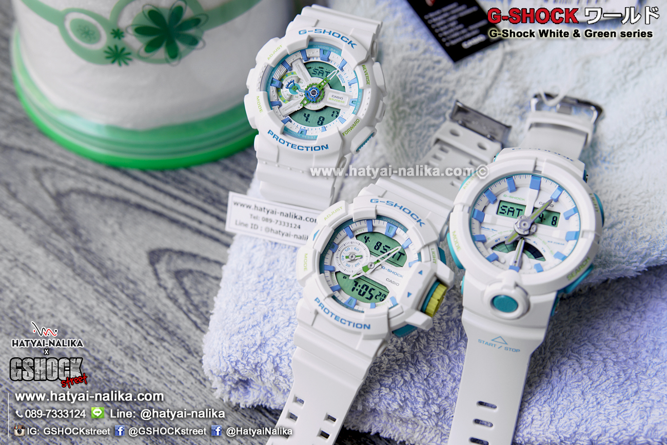 นาฬิกา Casio G-Shock Limited White & mint Green Color series รุ่น GA-110WG-7A ของแท้ รับประกัน1ปี