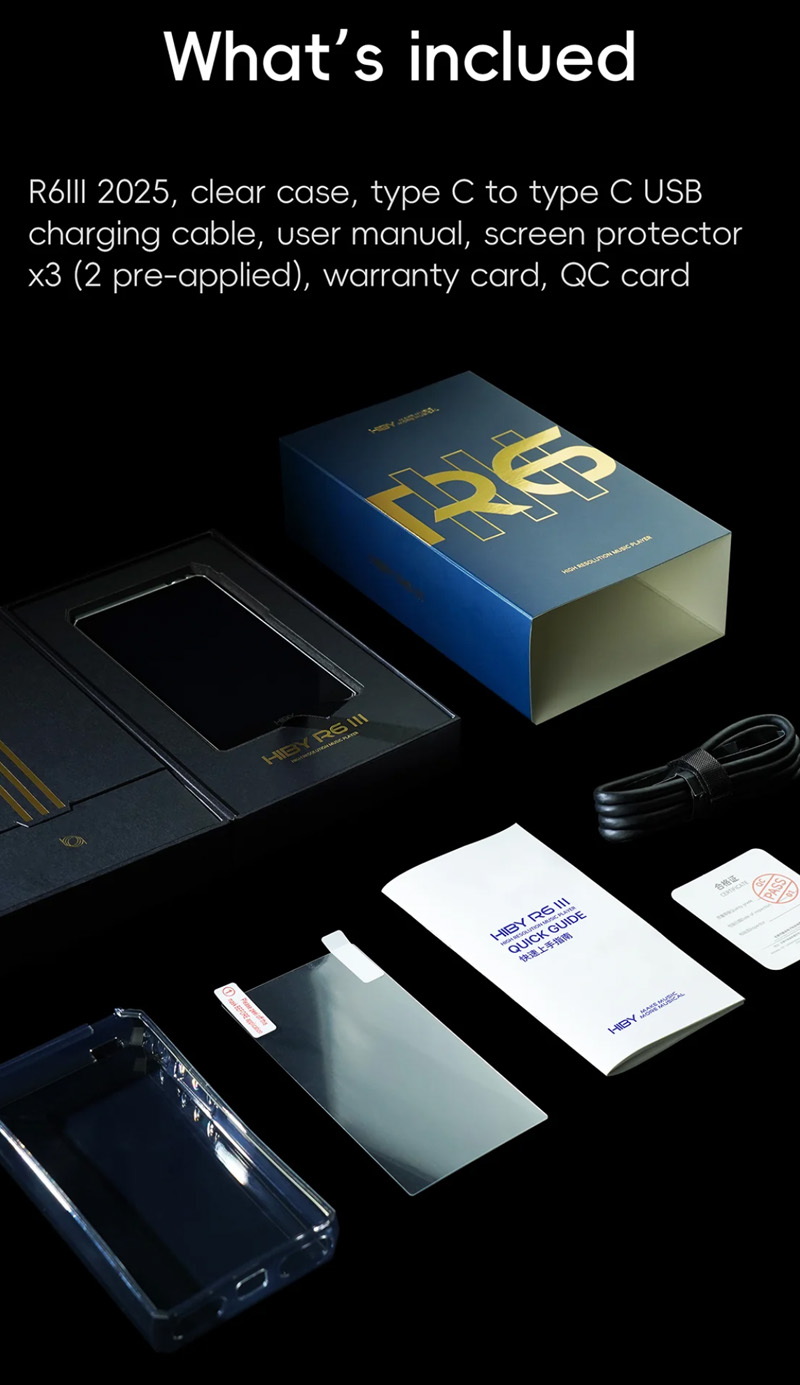 HiBy R6III 2025 DAP พกพาชิป CS43198 x4 สลับคลาสแอมป์ได้ รองรับ MQA ประกันศูนย์ไทย