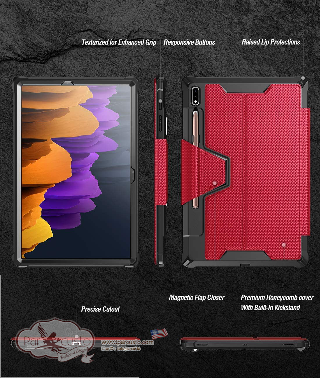 เคส Samsung Galaxy Tab S7 Plus 12.4 inch 2020 [Explorer Series] จาก Poetic [Pre-order USA]