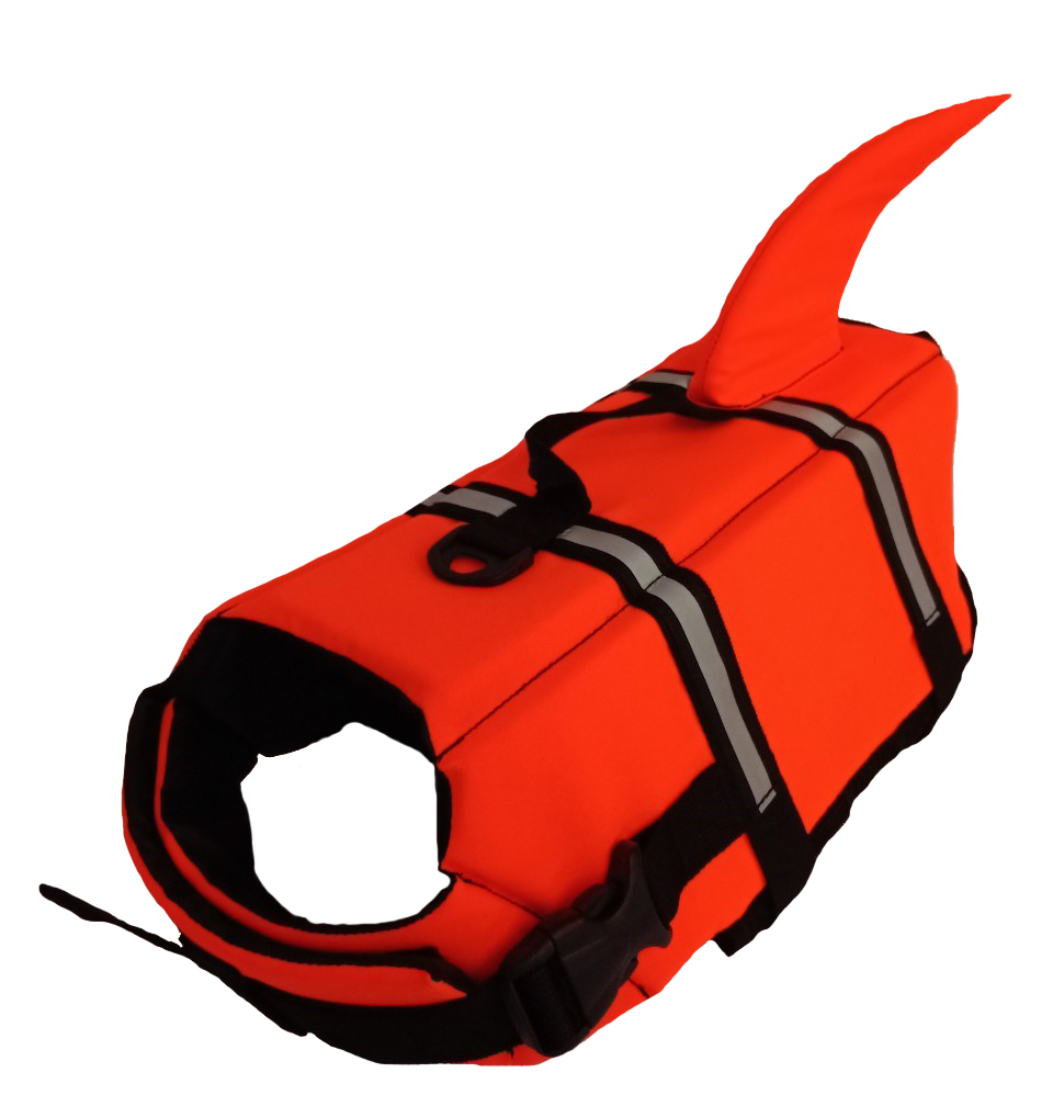 เสื้อชูชีพสุนัขแบบหางฉลาม : สีส้ม