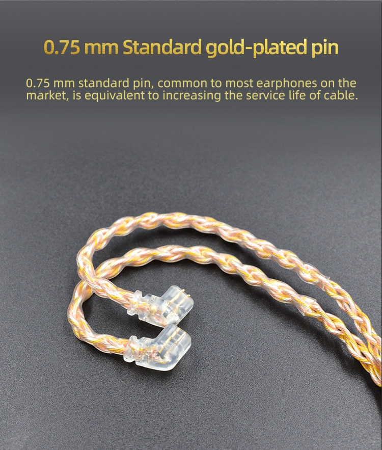 ขาย KZ Gold Mix สายอัพเกรดหูฟัง สำหรับหูฟัง KZ ขั้วพินC