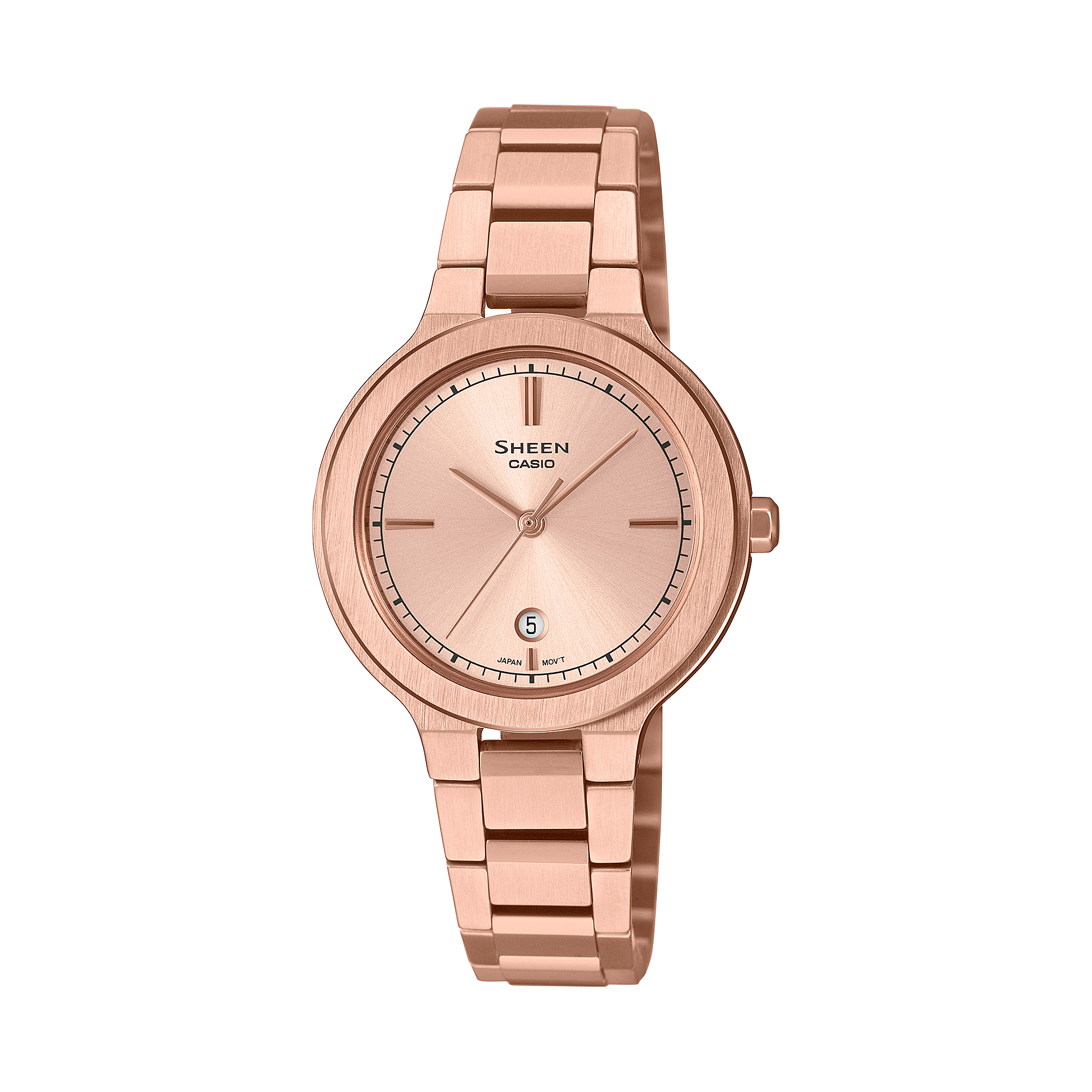 นาฬิกา คาสิโอ Casio SHEEN SAPPHIRE CRYSTAL คริสตัลแซฟไฟร์ SHE-4559 series รุ่น SHE-4559PG-4A ของแท้ รับประกัน1ปี