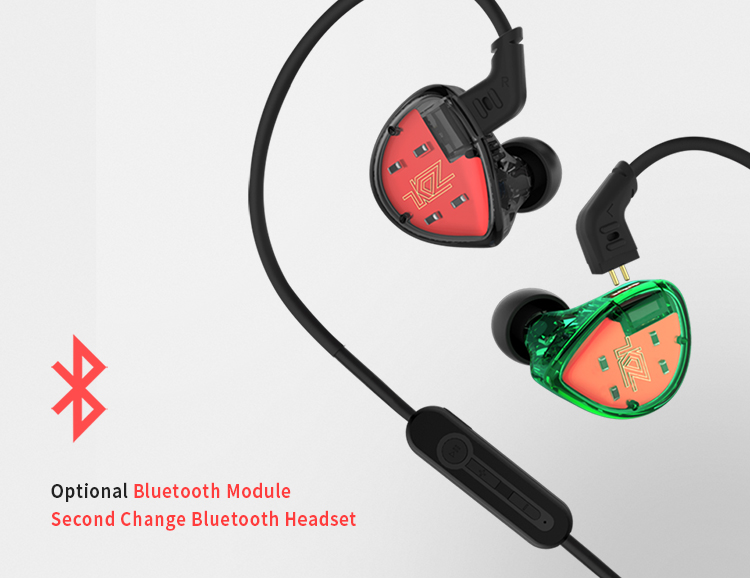 ขาย KZ ES4 หูฟัง Hybrid 2 ไดร์เวอร์ (1BA+1DD) ถอดสายได้