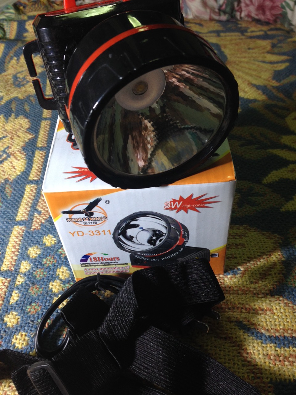 ไฟฉายคาดหน้าผาก YD-3311 (1 LED) 3w (ไฟกรีดยาง)