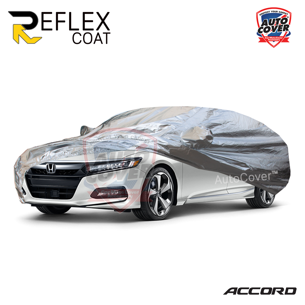 ผ้าคลุมรถเข้ารูป 100% รถ HONDA ACCORD GEN 10 ปี 2019-2023 ผ้าคลุมกันแดด กันไอร้อน กันน้ำ รุ่น REFLEX COAT